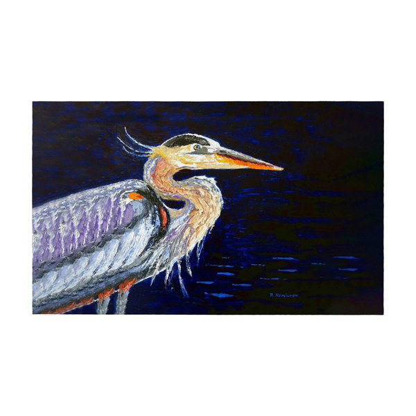 Bless international Palette Heron 30" x 50" NonSlip Outdoor Door mat